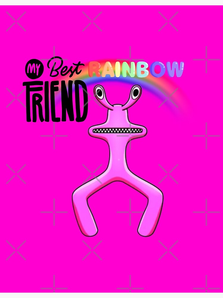 Pink Rainbow Friend Sticker for Sale by TheBullishRhino