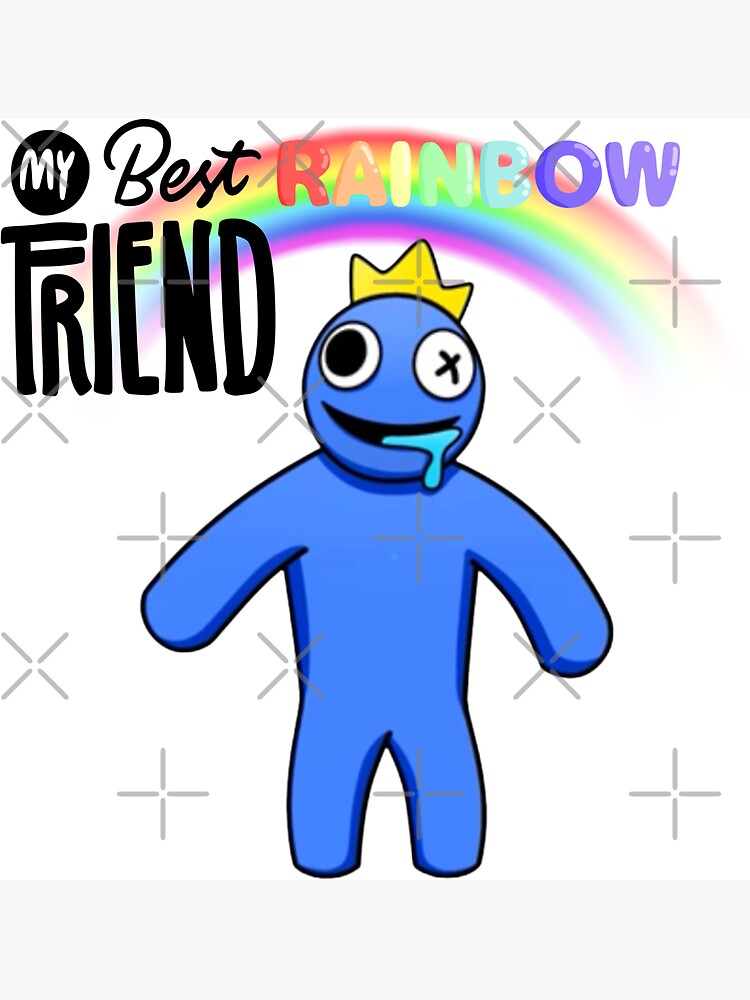 Running Blue Rainbow Friend  Poster for Sale by TheBullishRhino