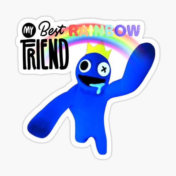 Rainbow Friends Blue Crown Drool Roblox Game Fun Adventure Decal Sticker 🌈