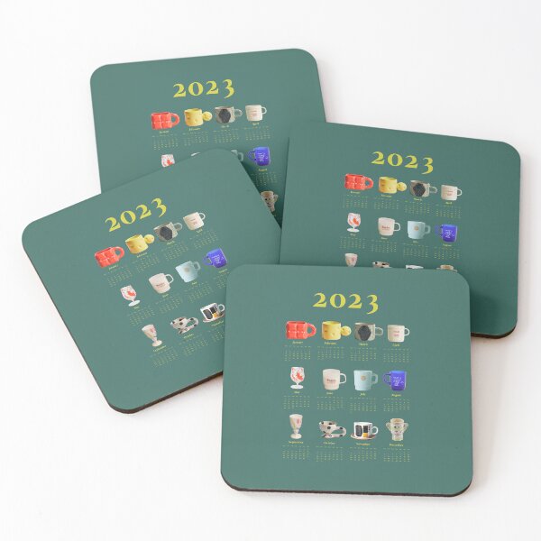 Item preview, Aesthetic Calendar for Coffee Lovers, Cup Lovers designed and sold by SerenaChoe.