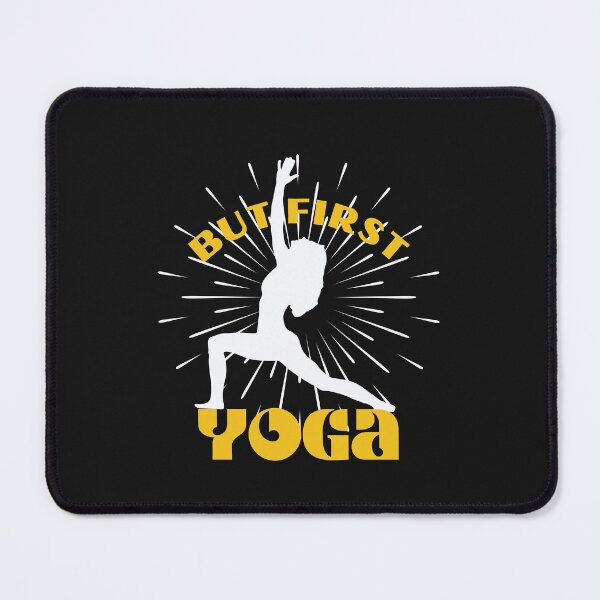 Item preview, But First Yoga for yoga lovers, yoga teaches, yoga instructors classmates stretches for women (dark fabrics) designed and sold by tranquilbeach.