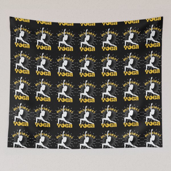 Item preview, But First Yoga for yoga lovers, yoga teaches, yoga instructors classmates stretches for women (dark fabrics) designed and sold by tranquilbeach.