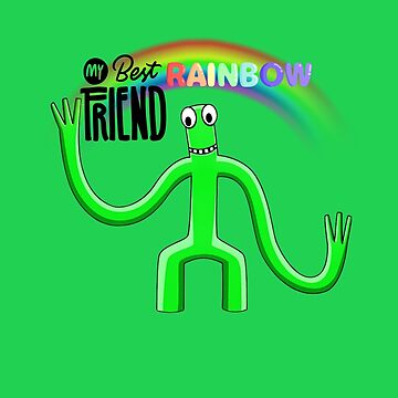 My Best Rainbow Friend Green Art Board Print for Sale by TheBullishRhino