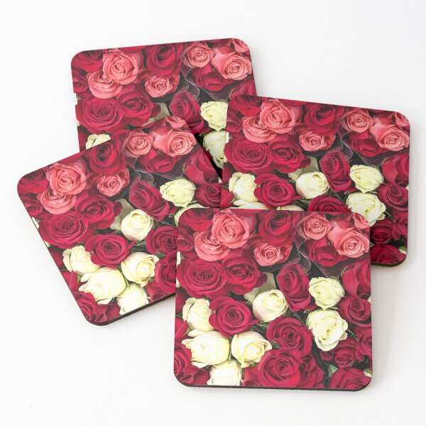 Item preview, Red White Pink Rose Bouquet Flowering Plants designed and sold by SanArtcisco.