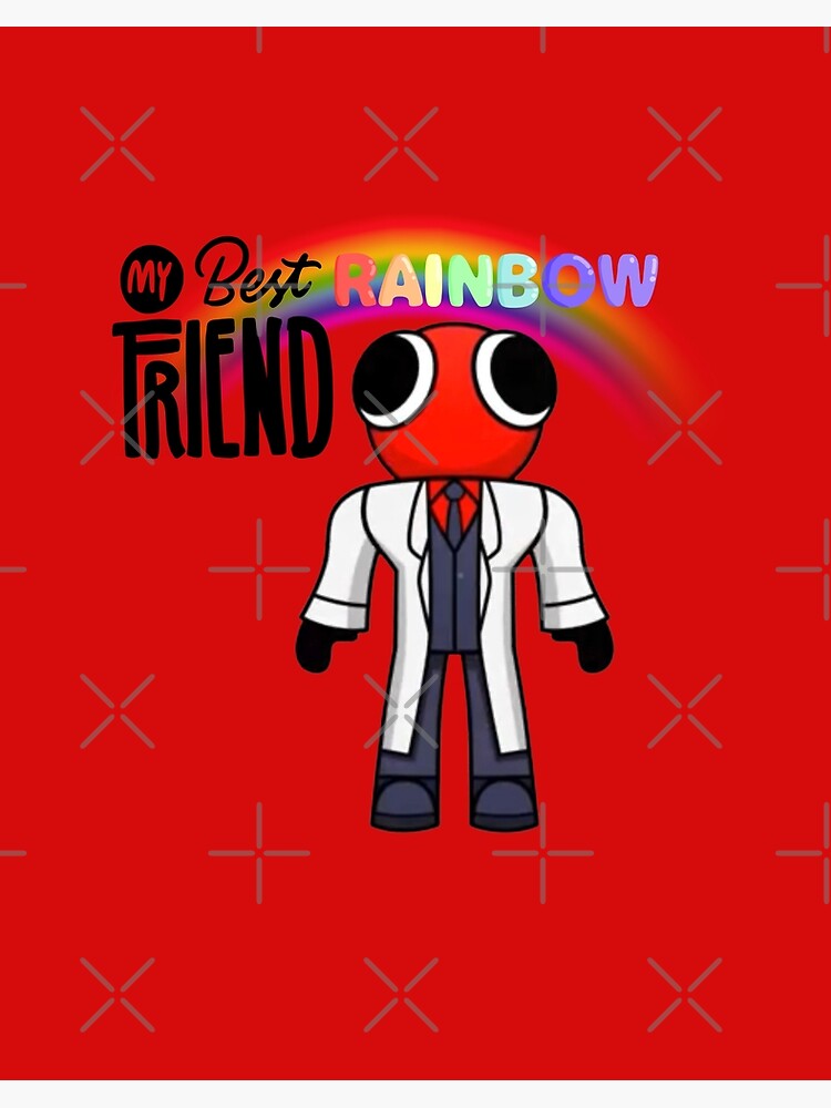 My Best Rainbow Friend Red | Art Board Print