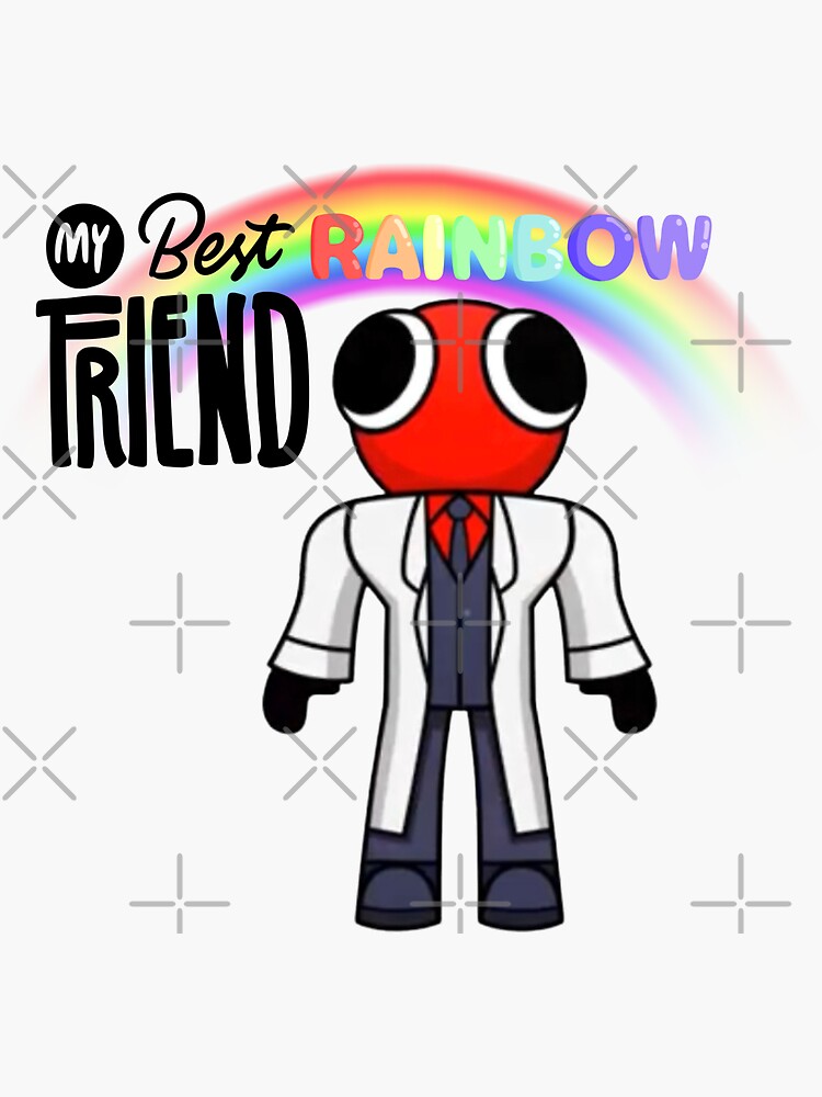 Pink Rainbow Friend Sticker for Sale by TheBullishRhino