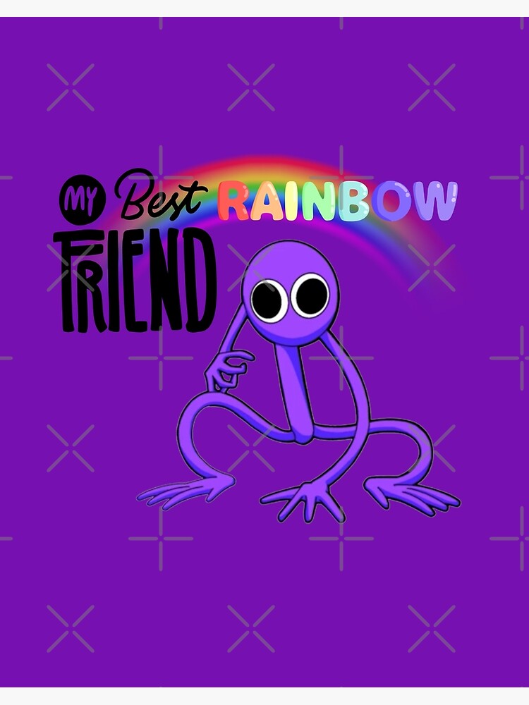 My Best Rainbow Friend Pink Sticker for Sale by TheBullishRhino