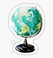 watercolor globe world Sticker
