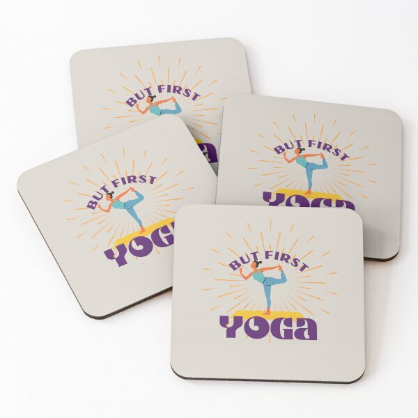 Item preview, But First Yoga for yoga lovers, yoga teaches, yoga instructors modern classmates stretches for women designed and sold by tranquilbeach.