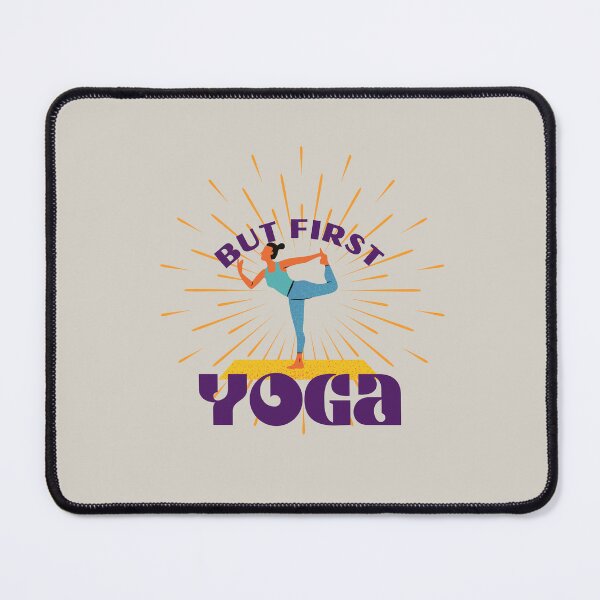 Item preview, But First Yoga for yoga lovers, yoga teaches, yoga instructors modern classmates stretches for women designed and sold by tranquilbeach.