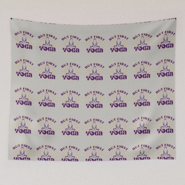 Item preview, But First Yoga for yoga lovers, yoga teaches, yoga instructors modern classmates stretches for women designed and sold by tranquilbeach.