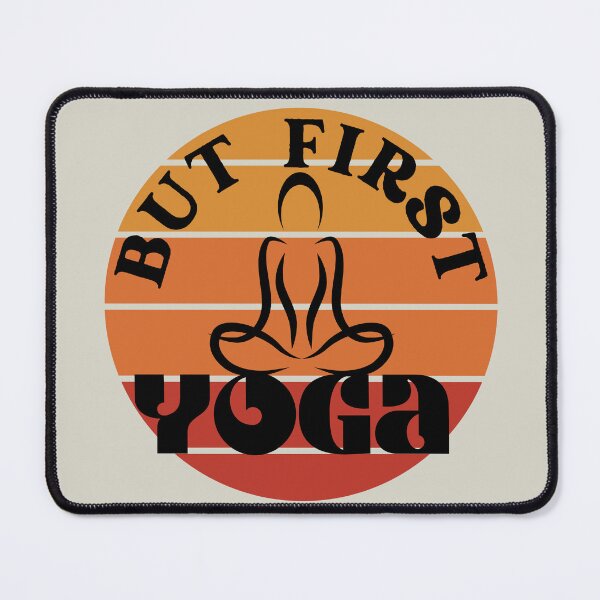 Item preview, Vintage sunset But First Yoga for yoga lovers, yoga teaches, yoga instructors modern classmates stretches for women (light fabrics) designed and sold by tranquilbeach.