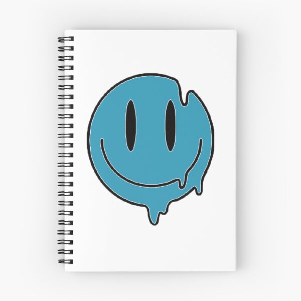 Item preview, blue drippy melting smiley face   designed and sold by opheliaaniston.