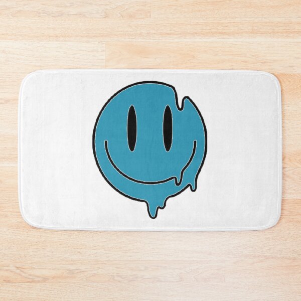 Item preview, blue drippy melting smiley face   designed and sold by opheliaaniston.