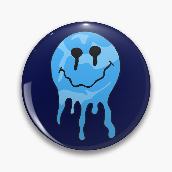 Item preview, Blue Drippy Smiley Face    designed and sold by opheliaaniston.
