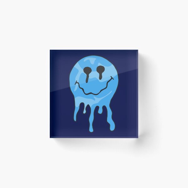 Item preview, Blue Drippy Smiley Face    designed and sold by opheliaaniston.