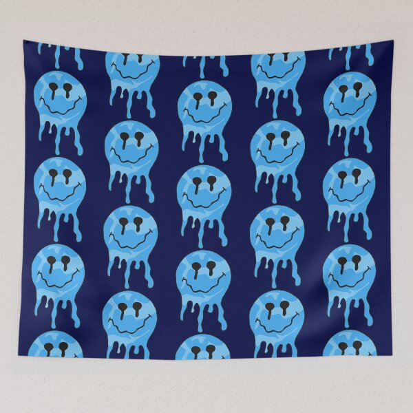 Item preview, Blue Drippy Smiley Face    designed and sold by opheliaaniston.