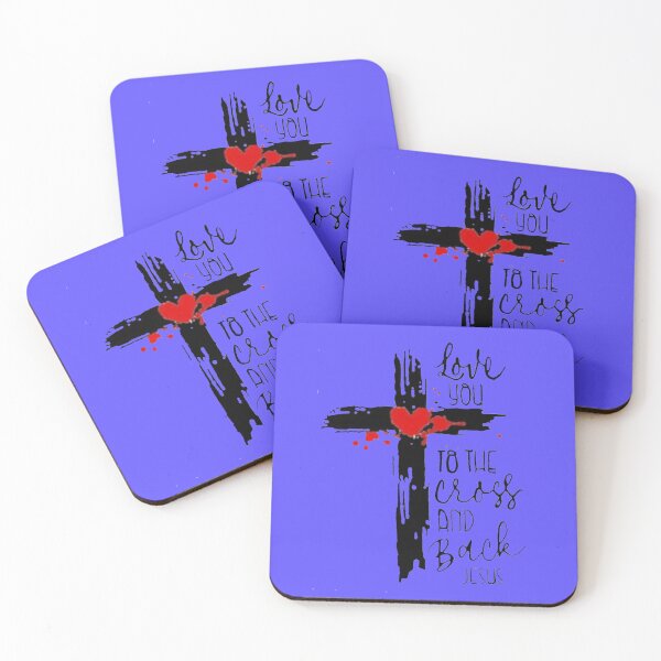 Item preview,   Love You To the Cross and Back Jesus Blue designed and sold by Rowena Jones.