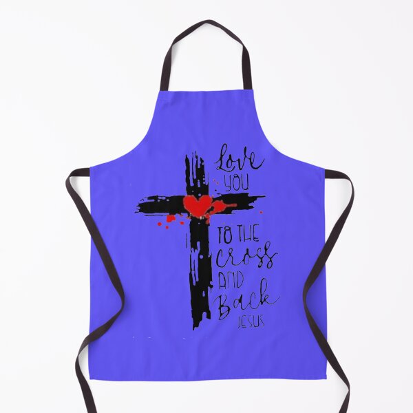 Item preview, Love You To the Cross and Back Jesus Blue designed and sold by Rowena Jones.
