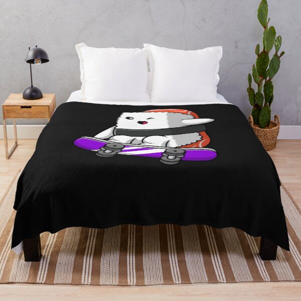 Item preview, Cute Animated Funny Japanese Sushi Skater designed and sold by mkzmerch.