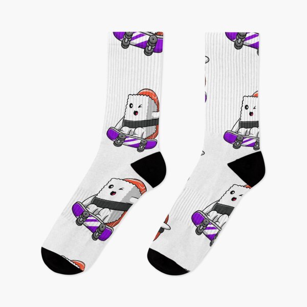 Item preview, Cute Animated Funny Japanese Sushi Skater designed and sold by mkzmerch.