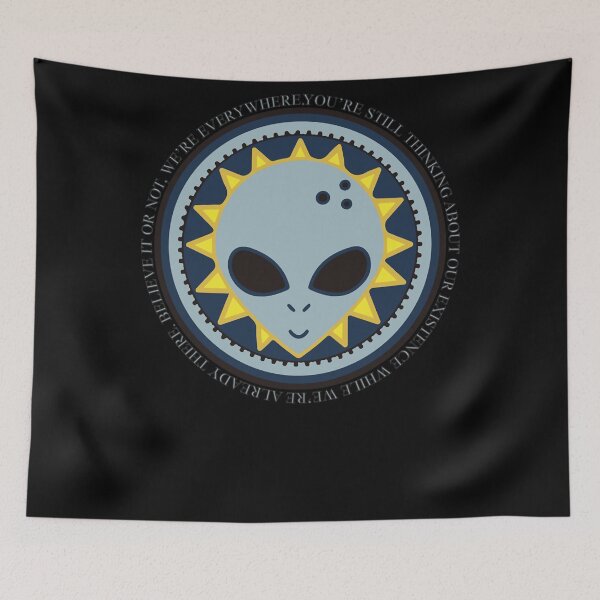 Item preview, Space Alert Graphic Perfect Xmas Gift Fan designed and sold by SebastiGuevara.
