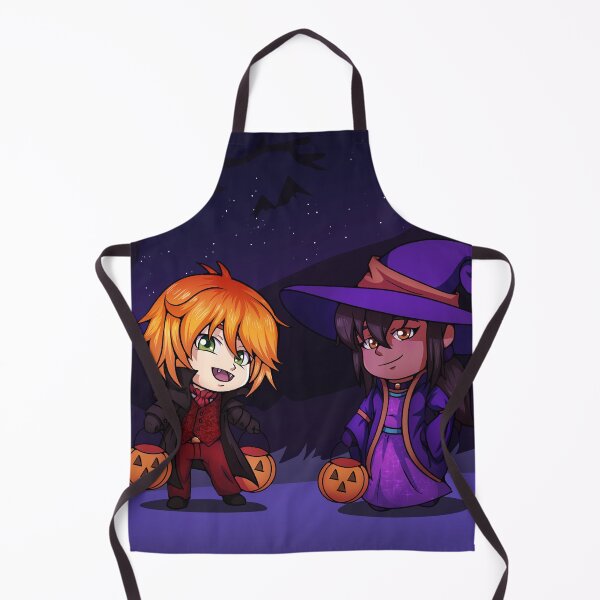 Item preview, Halloween Witch and Vampire Chibi designed and sold by TheKohakuDragon.