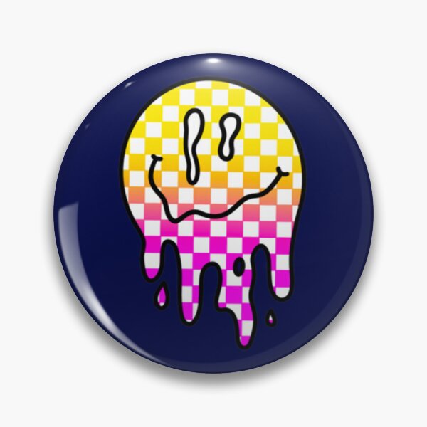 Item preview, Checkered drippy smiley face   designed and sold by opheliaaniston.