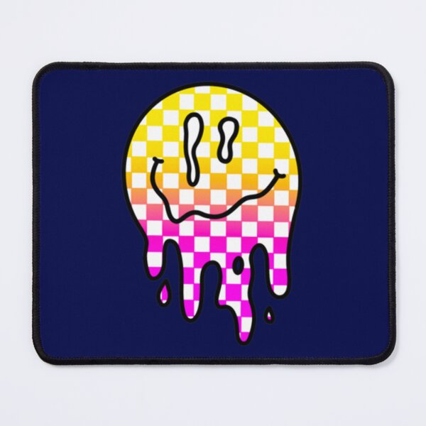 Item preview, Checkered drippy smiley face designed and sold by opheliaaniston.