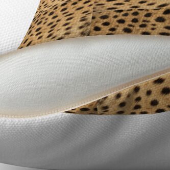 Alternate view of Cheetah Print Brown And Black Spots Throw Pillow