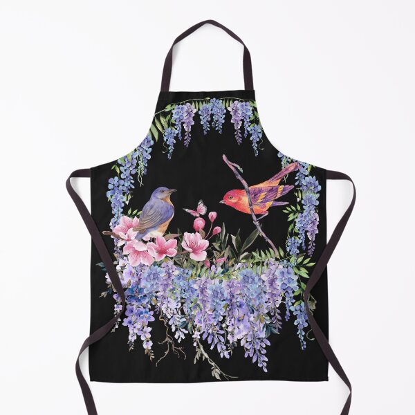 Item preview, Cottagecore Botanicals - Canary Robin on a Wisteria Twining Vine designed and sold by ttsayt1earth.