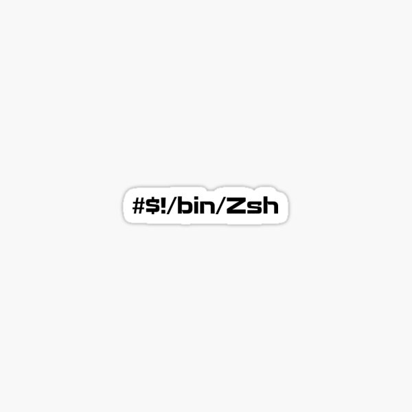 Item preview, #$!/bin/ZSH White designed and sold by mahardyaniStore.