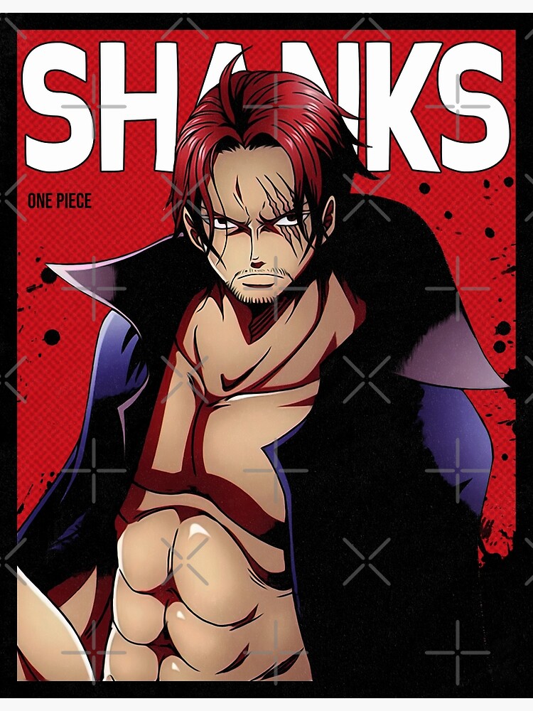 Shanks One Piece Red Comic Design Photographic Print for Sale by IkaXII