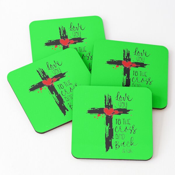 Item preview, Love You To the Cross and Back Jesus Green designed and sold by Rowena Jones.