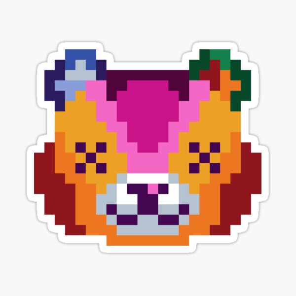 8 Bit Stitches Animal Crossing Pixel Art Sticker By Canyonwren Redbubble
