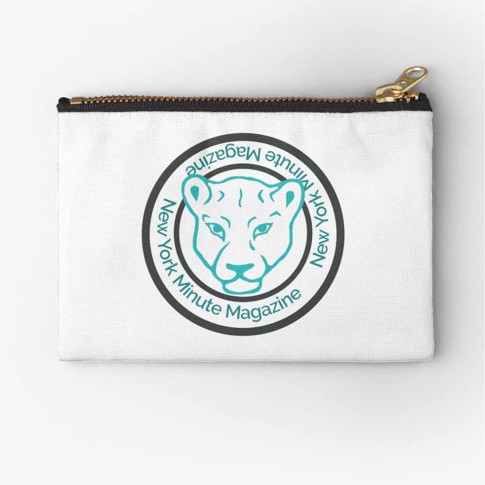Blue Lioness Emblem Zipper Pouch