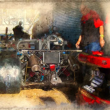 Artwork thumbnail, Elfin ME5 Rear View by Stuart Row