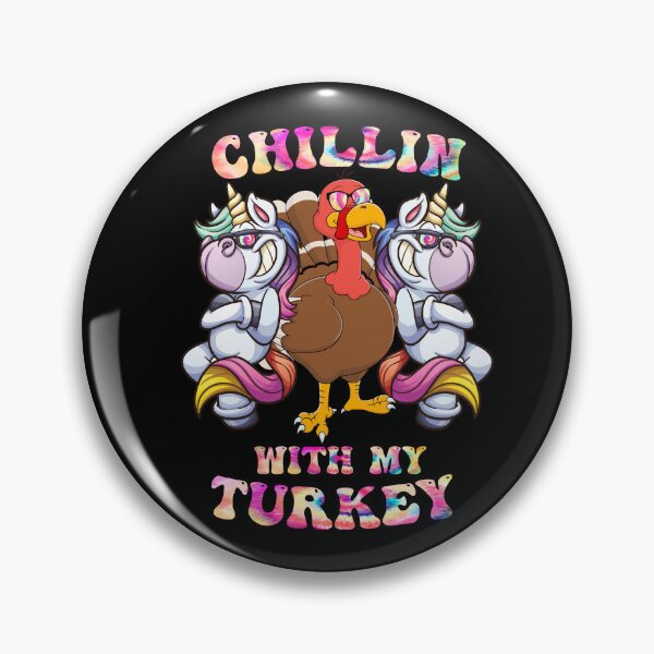 Item preview, Groovy Chillin With My Turkey Unicorns thanksgiving Tie dye designed and sold by Mac Store.