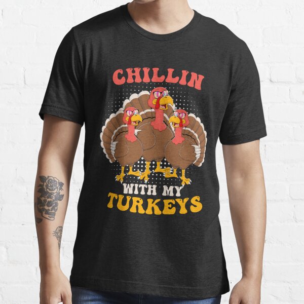 Groovy Chillin With My Turkeys Thanksgiving Tie Dye T Shirt For Sale By Elmehdikadiri 6813