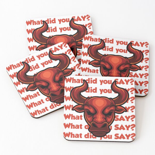 Item preview, Funny Angry Bull What Did You Say designed and sold by zoripet Store.