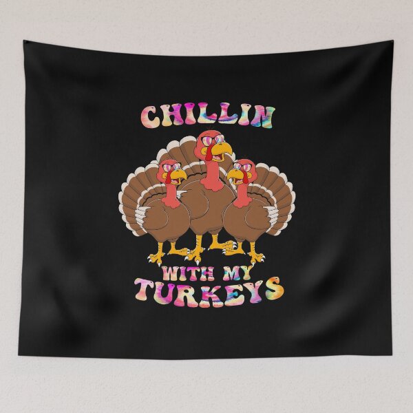 Item preview, Groovy Chillin With My Turkeys thanksgiving Tie dye designed and sold by Mac Store.