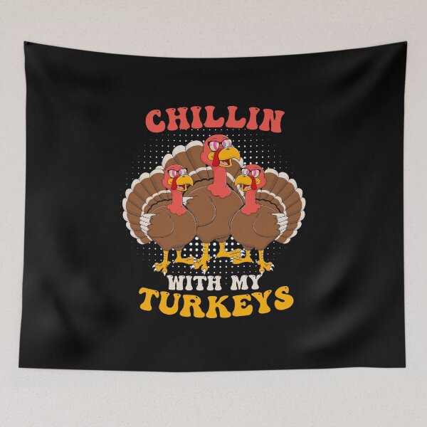 Item preview, Groovy Chillin With My Turkeys thanksgiving Tie dye designed and sold by Mac Store.