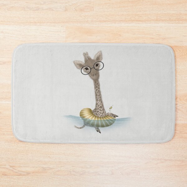 Item preview, Cute Giraffe, Giraffe in Water with Floater Wall Art, Giraffe Digital Painting, Giraffe Art, WaterArt Print designed and sold by DogLifeCo.