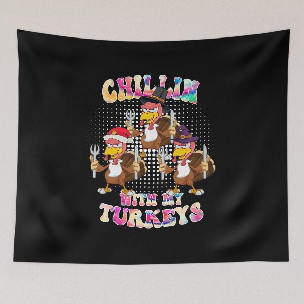 Item preview, Groovy Tie dye Chillin With My Turkeys thanksgiving day designed and sold by Mac Store.