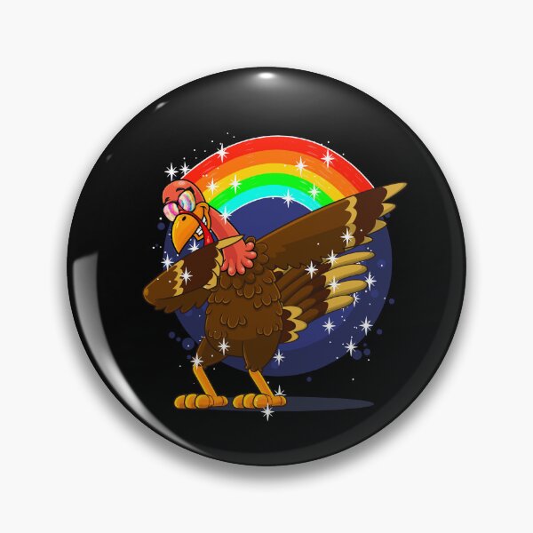 Item preview, Dabbing Turkey Rainbows with twinkling stars thanksgiving designed and sold by Mac Store.