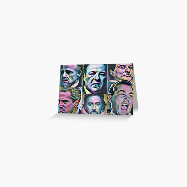Gangsters painting movie Goodfellas Godfather Casino Scarface Sopranos Greeting Card