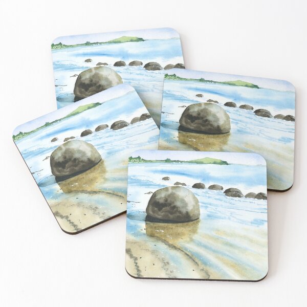 Item preview,  Moeraki Boulders - Watercolour Painting designed and sold by Karottenlotte.