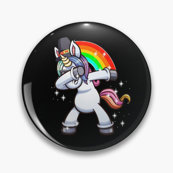 Item preview, Dabbing Unicorn Rainbows with twinkling stars thanksgiving designed and sold by Mac Store.