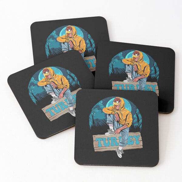 Item preview, Turkey style Boy with wooden sign dark night thanksgiving  designed and sold by Mac Store.