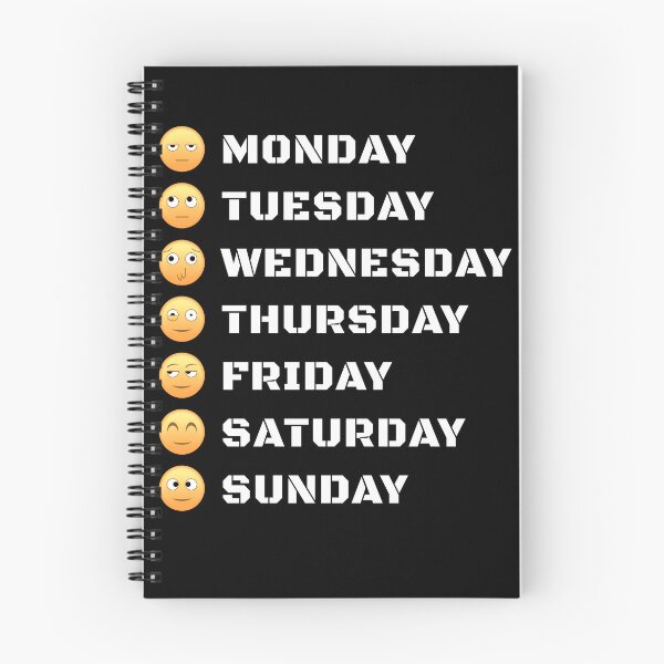 Item preview, Days of the Week Emojis designed and sold by WaywardThunder.